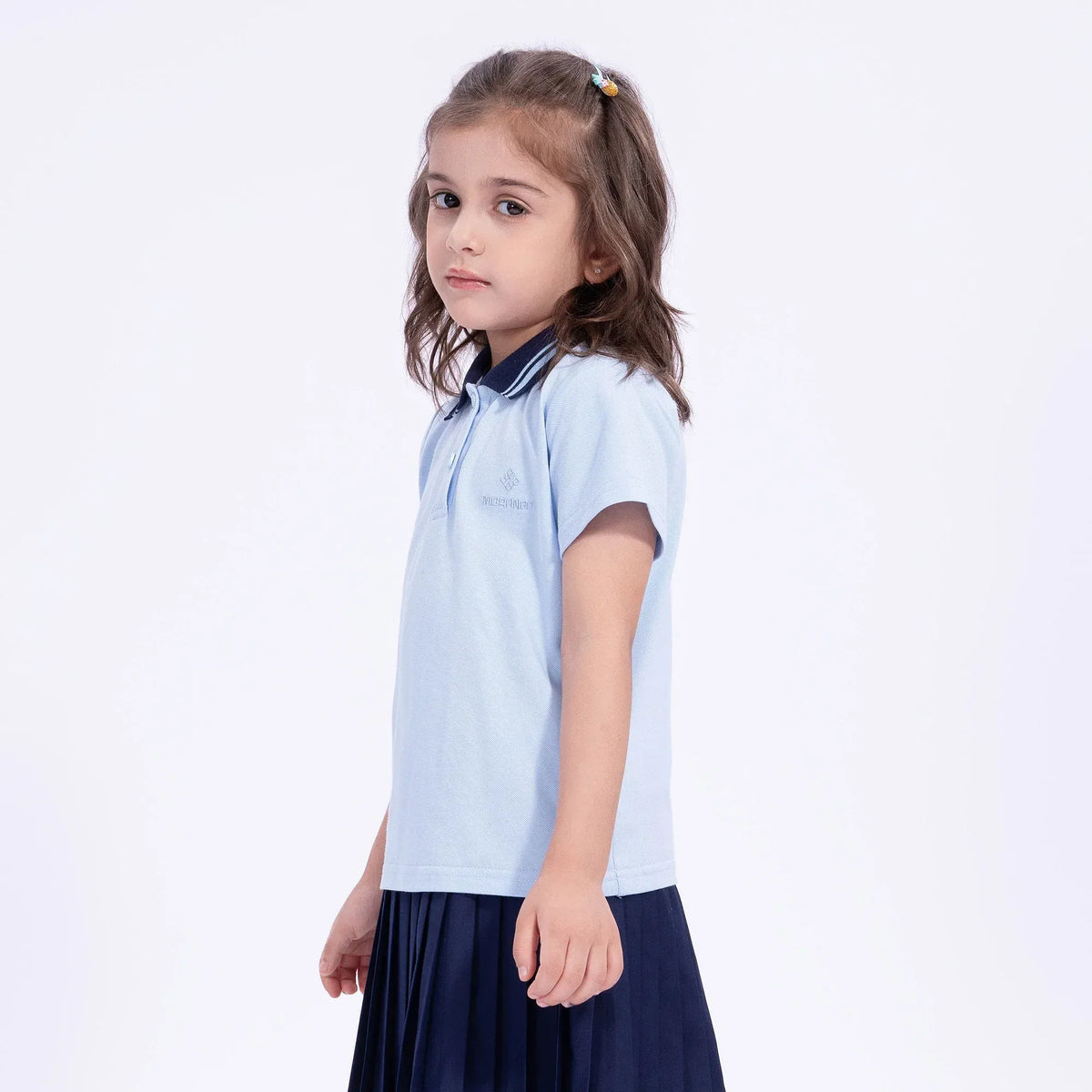 Embroidery Uniform Polo Shirt for Girls Image