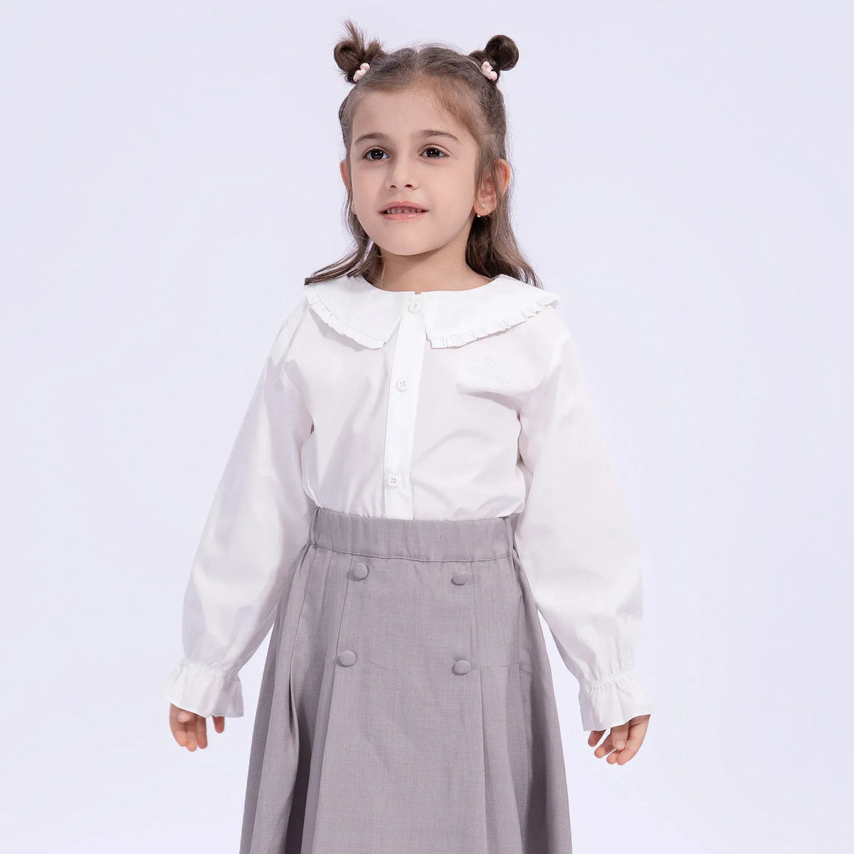 Embroidery Uniform Shirt for Girls Image