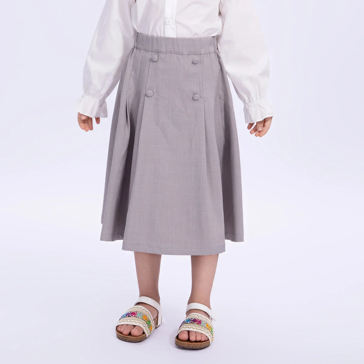 Plain Uniform Skirt for Girls Image