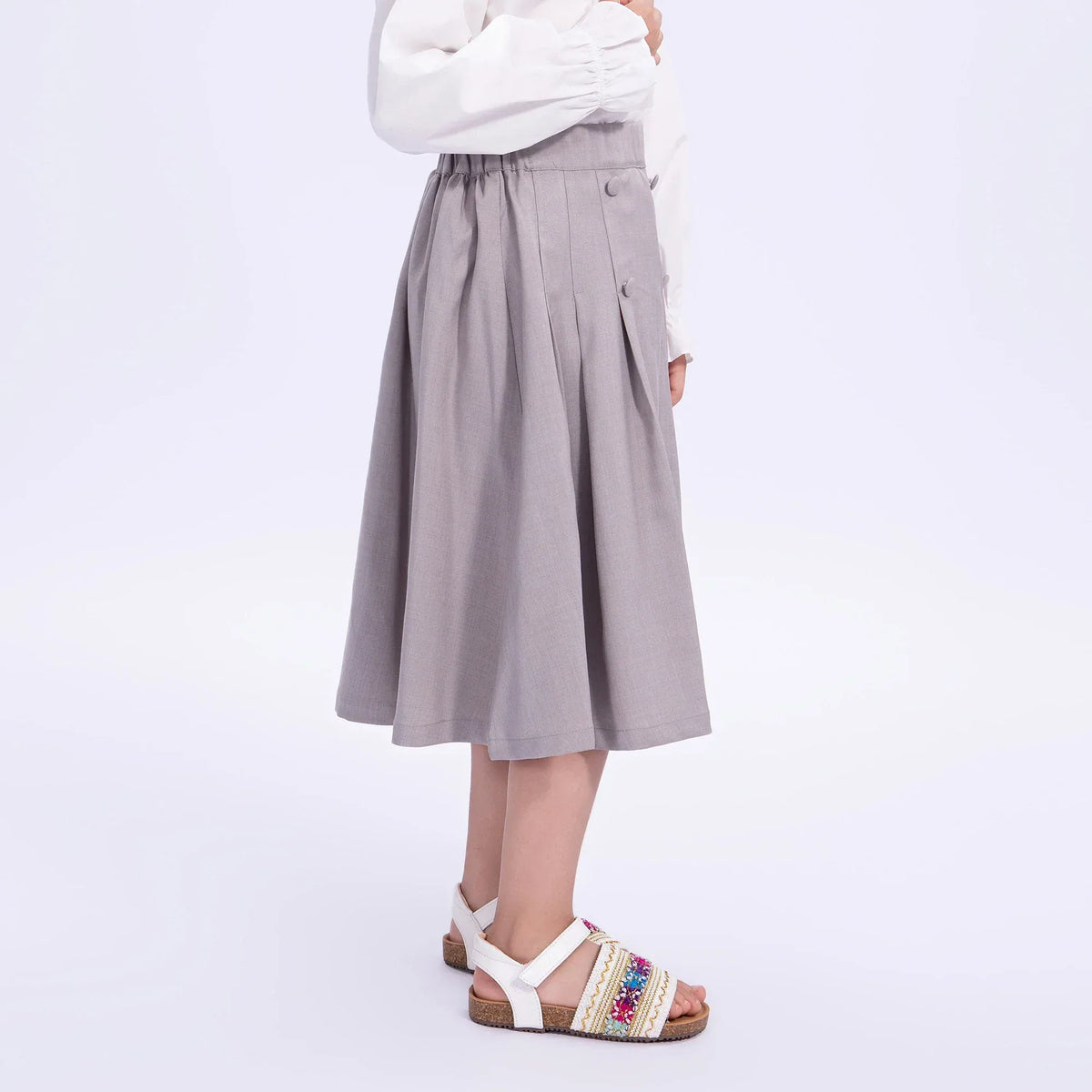 Plain Uniform Skirt for Girls Image