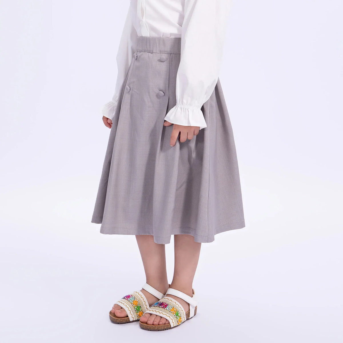 Plain Uniform Skirt for Girls Image