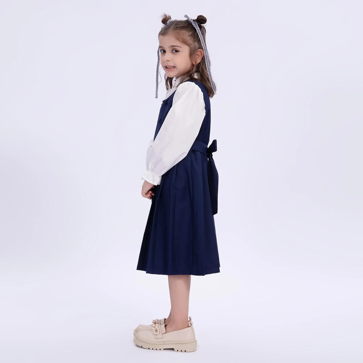 Embroidery Uniform Dress for Girls Image