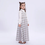 Checked Uniform Dress for Girls Image