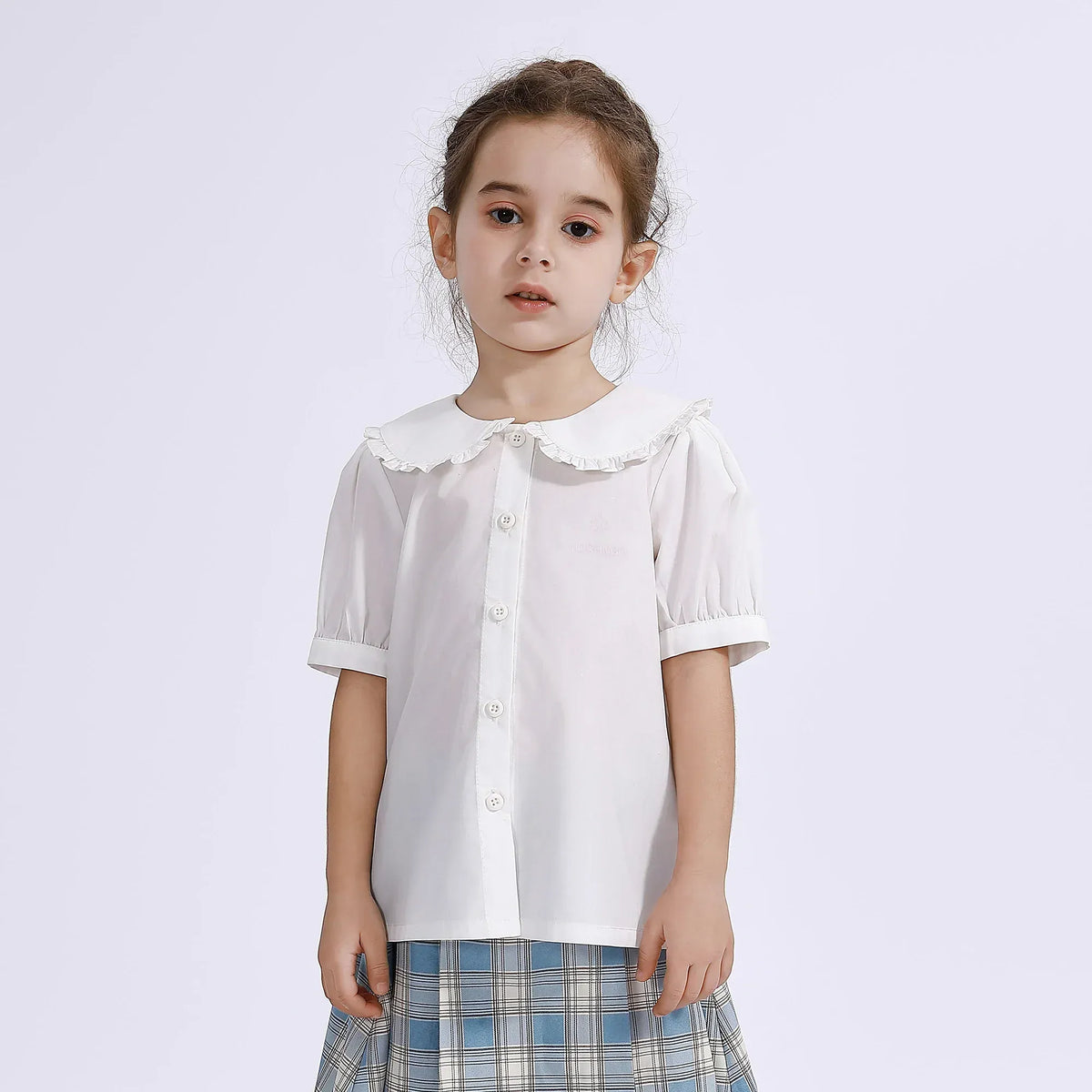 Embroidery Uniform Shirt for Girls Image