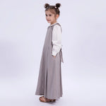 Color-Blocked Uniform Dress for Girls Image