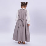 Color-Blocked Uniform Dress for Girls Image