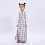 Grey Checked Uniform Dress for Girls Image