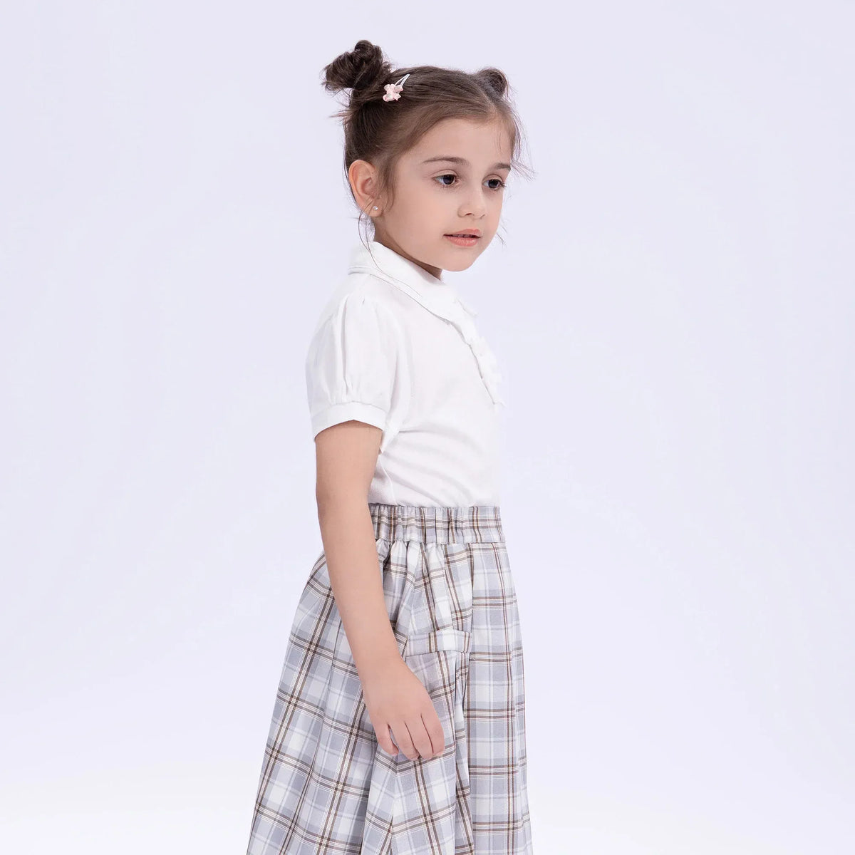 Embroidery Basic Polo Shirt for Girls Image