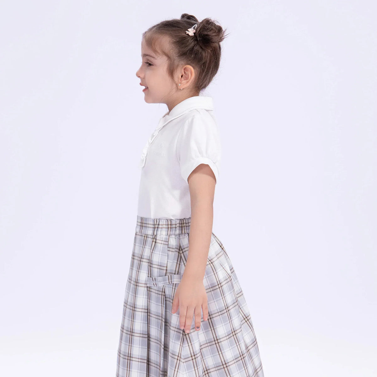 Embroidery Basic Polo Shirt for Girls Image