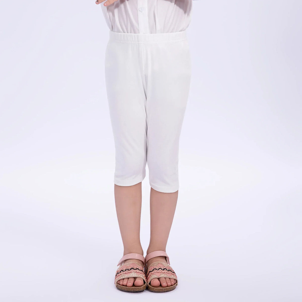 Embroidery Basic Leggings for Girls Image