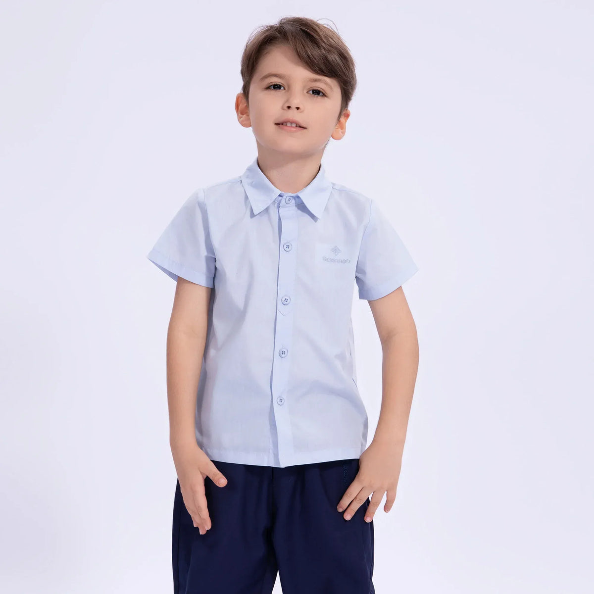 Embroidery Uniform Shirt for Boys Image
