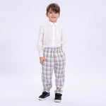 White Embroidery Uniform Shirt for Boys Image
