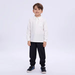 White Embroidery Uniform Polo Shirt for Boys Image