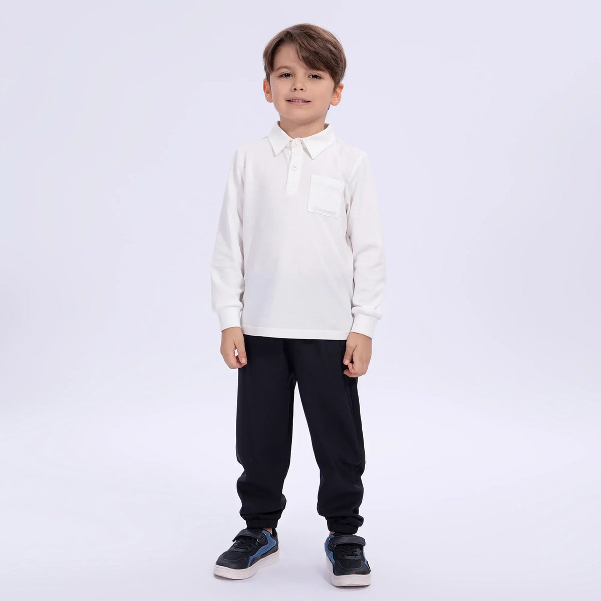 Black Embroidery Uniform Pants for Boys Image