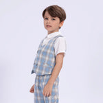 Checked Uniform Waistcoat for Boys Image