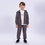 Dark Grey Embroidery School Sport Jacket for Boys Image
