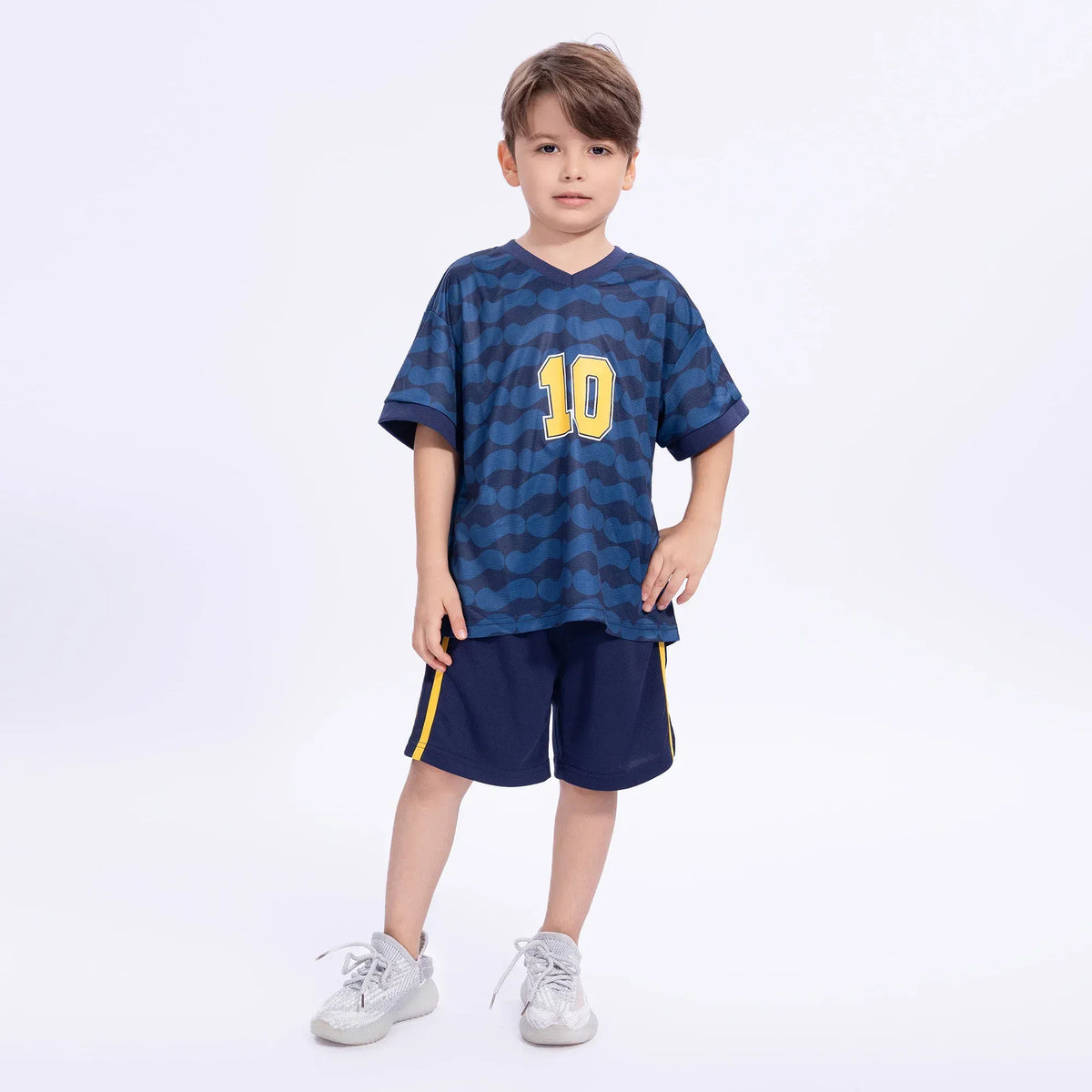 Navy Printed Sport T-Shirt for Boys Image