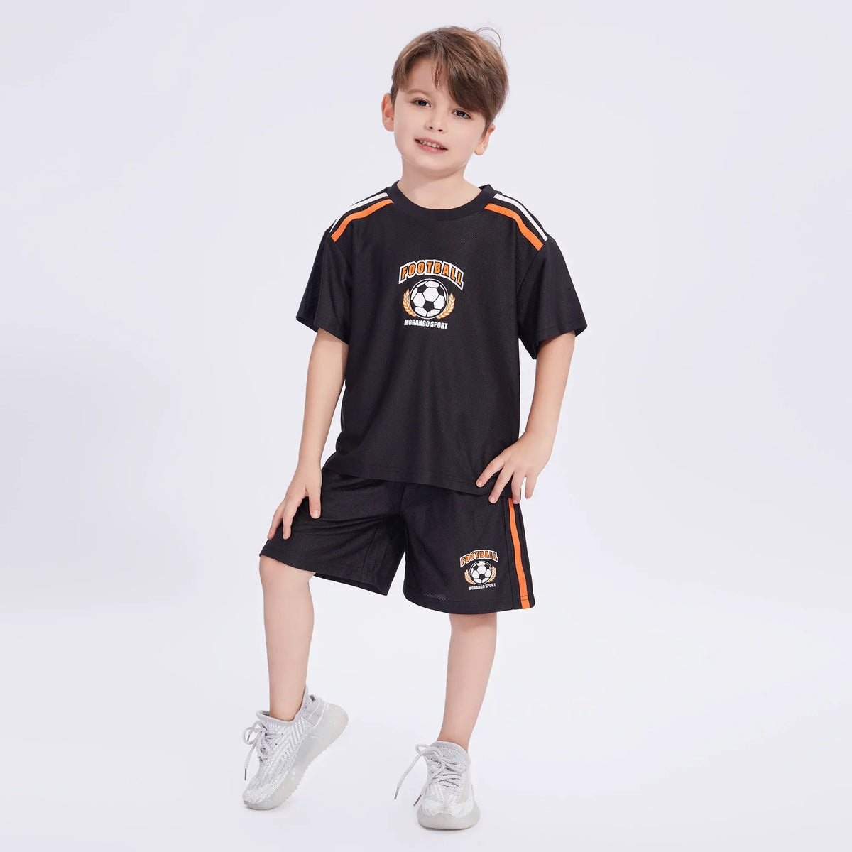 Black Printed Sport T-Shirt for Boys Image