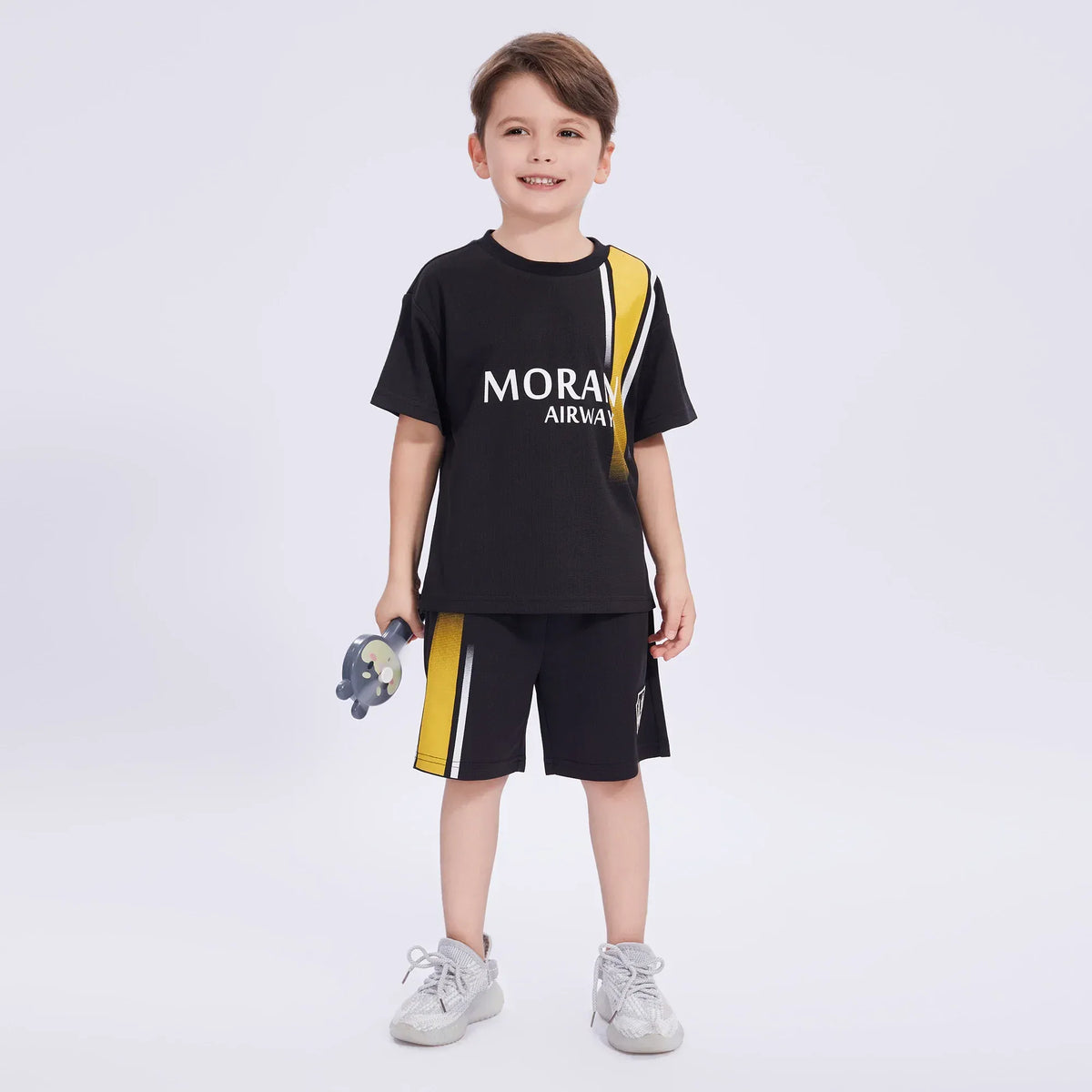 Black Printed Sport T-Shirt for Boys Image
