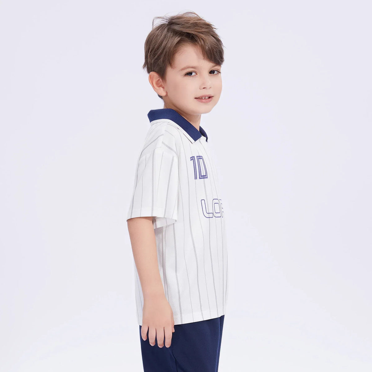 Striped Sport Polo Shirt for Boys Image
