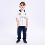 Navy Printed Sport Pants for Boys Image