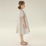 Floral Street Look Puff Sleeve Dress For Girls