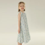 Floral Street Look Flutter Sleeve Dress For Girls