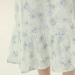 Floral Street Look Flutter Sleeve Dress For Girls
