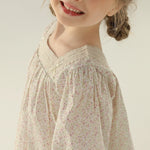 Floral Street Look Puff Blouse For Girls