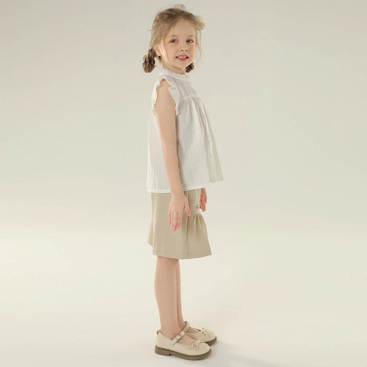 قميص جاكار بأكمام واسعة للبنات