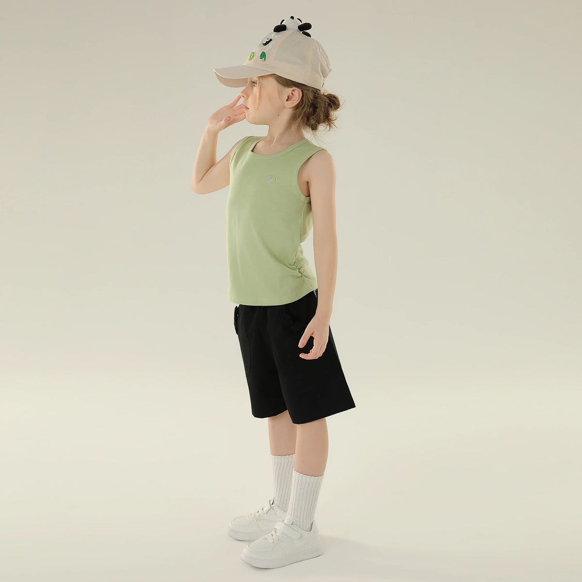 Floral Street Look Sleeveless Vest For Girls