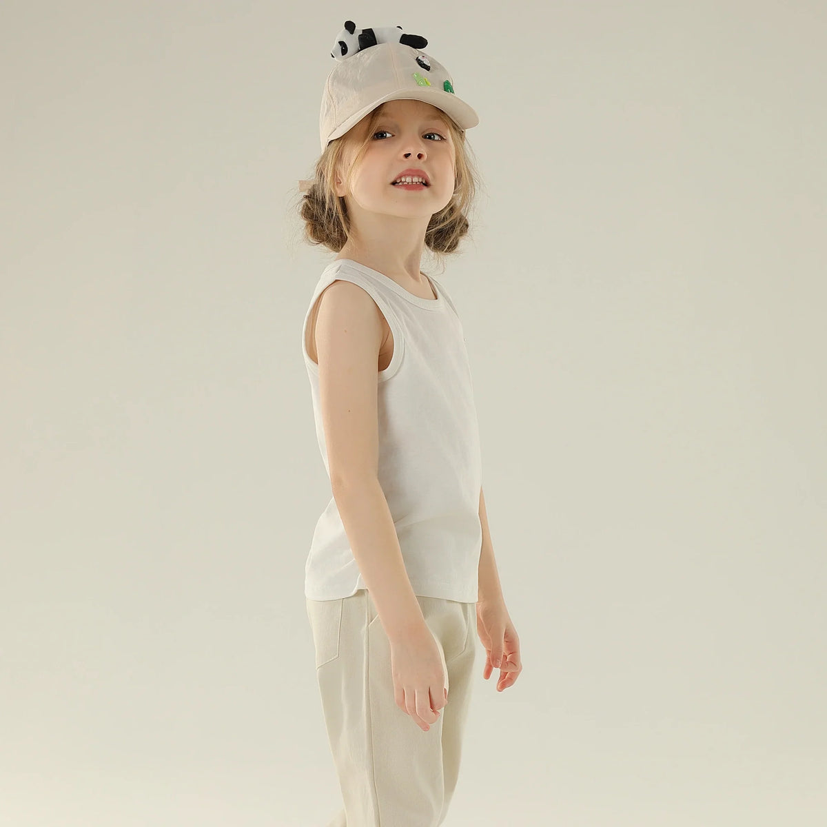 Floral Street Look Sleeveless Vest For Girls