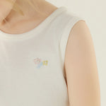 Floral Street Look Sleeveless Vest For Girls