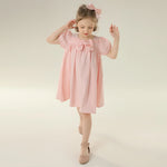 فستان جاكار بأكمام منفوخة للبنات