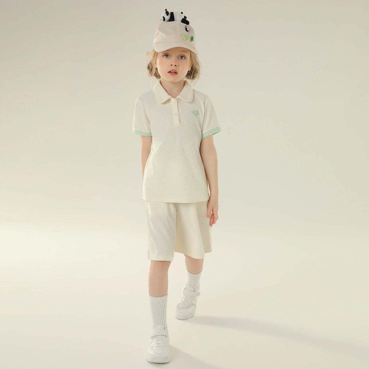 Printed Sport Basic Sleeve Polo Shirt For Girls