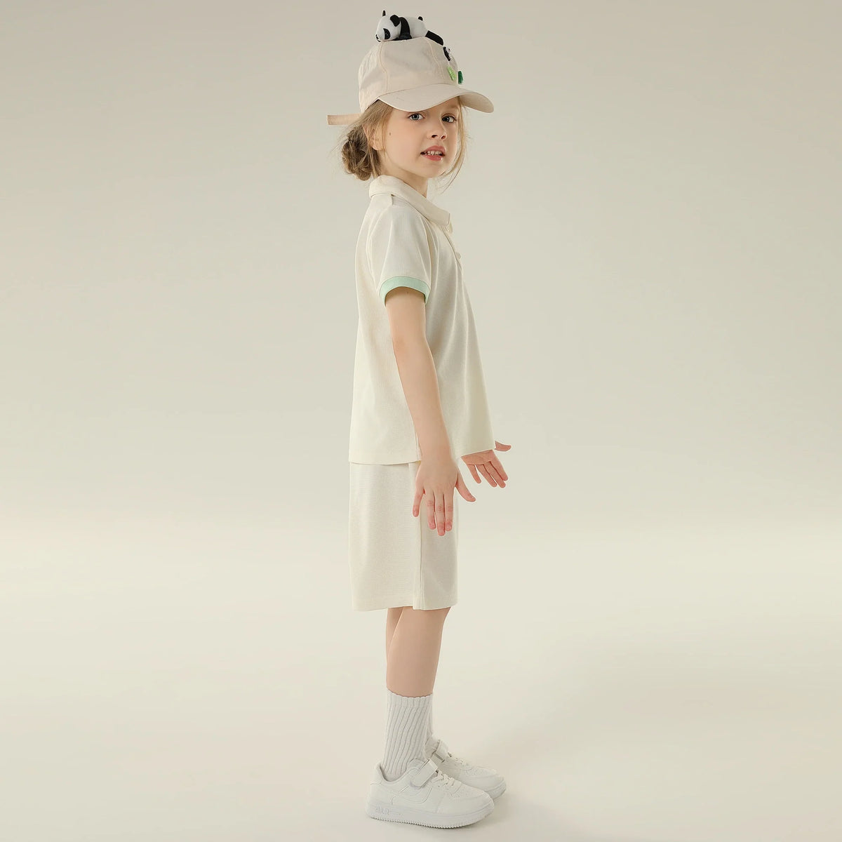 Printed Sport Basic Sleeve Polo Shirt For Girls