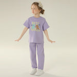 تيشيرت رياضي مزين بطباعة للبنات