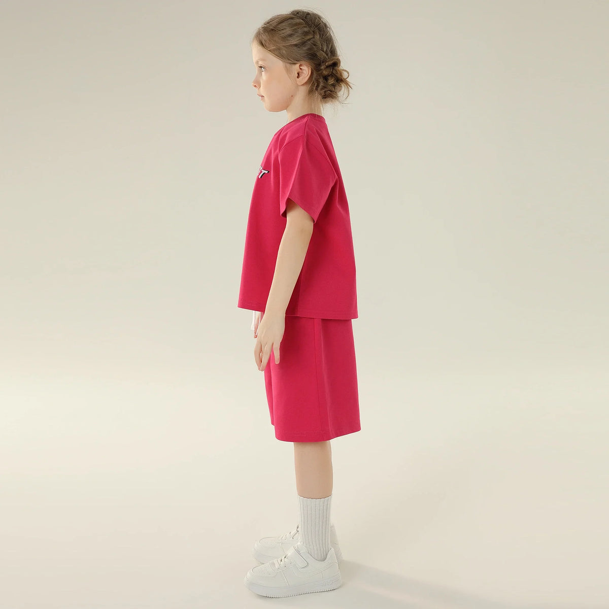 Printed Sport Basic Sleeve T.Shirt For Girls