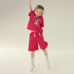 تيشيرت رياضي مزين بطباعة للبنات