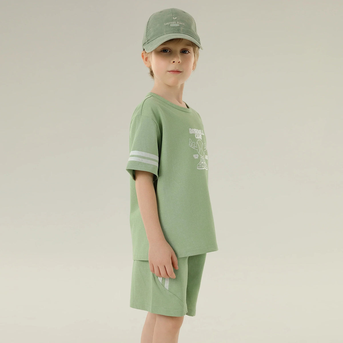 Printed Sport Basic Sleeve T.Shirt For Boys