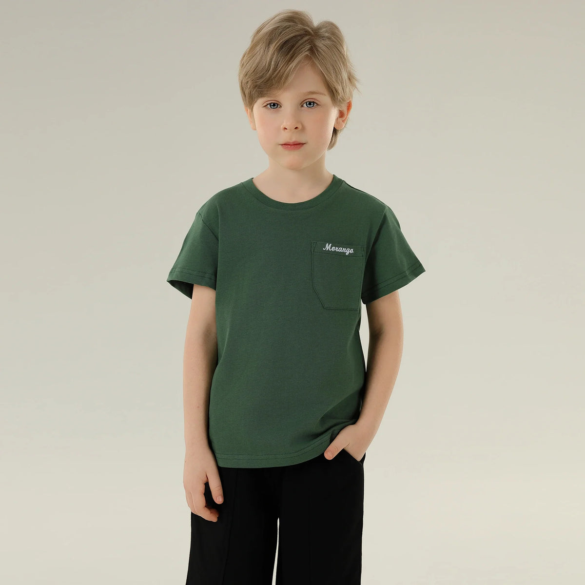 تيشيرت مطرز بأكمام طويلة بتصميم عصري للأولاد