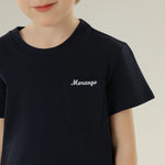 تيشيرت مطرز بأكمام طويلة بتصميم عصري للأولاد