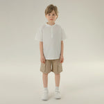 Plain Street Look Sleeve Blouse For Boys