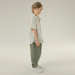 قميص مخطط بأكمام طويلة للأولاد