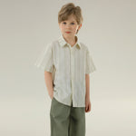 قميص مخطط بأكمام طويلة للأولاد