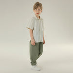 قميص مخطط بأكمام طويلة للأولاد