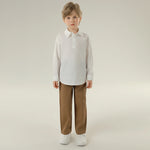 قميص بأكمام قصيرة بتصميم كلاسيك للأولاد