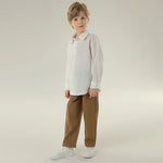 قميص بأكمام قصيرة بتصميم كلاسيك للأولاد