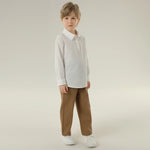 قميص بأكمام قصيرة بتصميم كلاسيك للأولاد