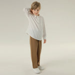 قميص بأكمام قصيرة بتصميم كلاسيك للأولاد